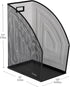 Mind Reader Vertical File Storage Set of 2, Metal Mesh Desktop Organizer, 6.25" L x 10" W x 12.5" H, Black