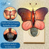 4 Bulb Gift Essentials Pink and Purple Butterfly Plug in Night Light - Stained Glass Nightlight with On/Off Rocker