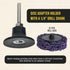 11-Piece 2" Set 10 1/4" Dura-Gold Diameter Abrasive Stripping Brush Wheel - Quick Change Discs with Roll Lock