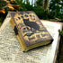 Blank Spell Book of Shadows Grimoire Journal, Magic Cat Printed, Witchcraft Supplies, 7x5 inches Leather Sketchbook