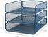 Safco Products Onyx Mesh 3 Tray Desktop Organizer 3271BU, Durable Steel Mesh Construction with Blue Powder Coat Finish