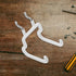 2pcs CHILDWEET White Pegboard Hooks Garage Wall Tool Hangers Metal Utility Hooks for Workbench Storage and Organization
