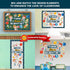 Decorably 48 Pcs Science Bulletin Board Sets with Borders - Science Classroom Decorations for Middle School, Think Like
