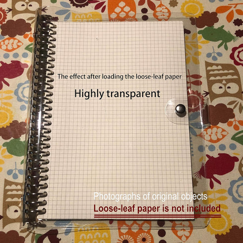 B5 Ring Binder, 26 Rings Loose-Leaf Binder, B5 Folder for Filler Paper, Soft, Transparent