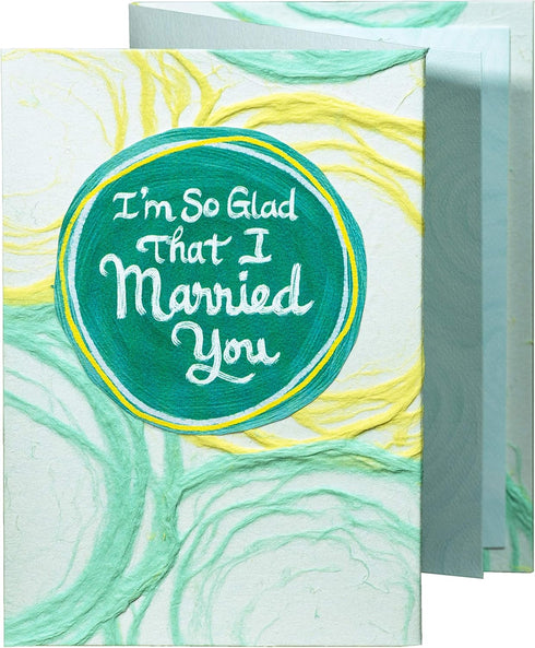 Blue Mountain Arts Greeting Card “I’M So Glad That I Married You” - Handmade Paper Card Perfect For Birthday,