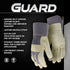 BOSS Women's Guard Split Cowhide Leather Palm Work Gloves, Medium/Large, Extended Safety Cuff, Blue/Cream