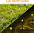 GIGALUMI Solar Pathway Lights, 12 Pack Stainless Steel Waterproof Auto On/Off Outdoor LED Landscape Lights (Warm White)