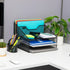 Mind Reader File Organizer, Set of 2, Metal Mesh Desk Organizer, Storage Paper Tray, 12.5"L x 11.5"W x 9.5"H, Black