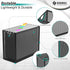 Hanging File Organizer, Letter-Size File Holder Filing Box with 5 Hanging Folders, Metal Mesh Desk File Folder Storage