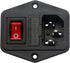 zdyCGTime 10A 250V AC Rocker Switch Power Socket, 3 Pin IEC320 C14 Inlet Module Plug Fuse, 2 Packs