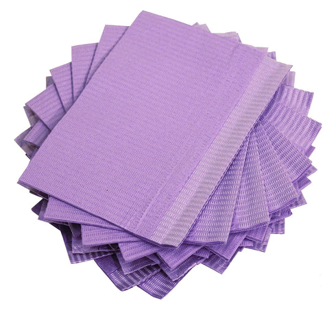 Adenna Dental Bibs/Lap Cloths BIB745V - Disposable, Violet, Case of 500