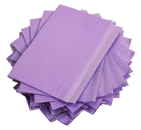 Adenna Dental Bibs/Lap Cloths BIB745V - Disposable, Violet, Case of 500