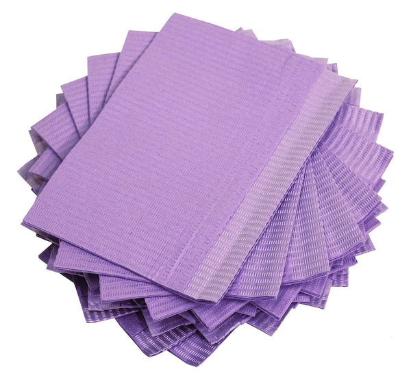 Adenna Dental Bibs/Lap Cloths BIB745V - Disposable, Violet, Case of 500