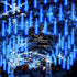 JJGoo Christmas Lights Meteor Shower Rain Lights, 10 Tube 240 LEDs Icicle Lights for Xmas Halloween Party Decor