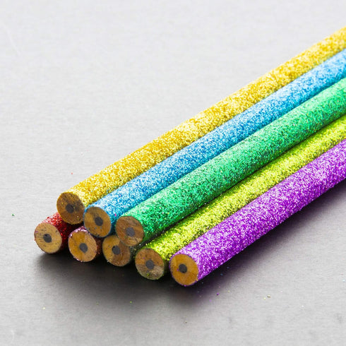 BAZIC Wood Pencil Glitter Metallic Pencils, 8/Pack, Latex Free Eraser, 2-Packs