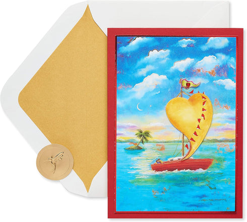 Papyrus Anniversary Card - Sailboat Design
