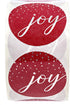 Joy Christmas Stickers, 500 Shiny Holiday Labels, 1.5" Envelope Seals, Made in The USA