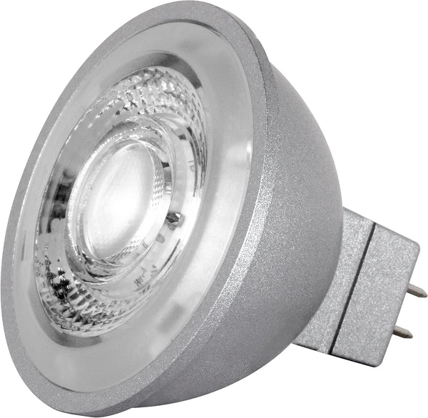 Satco S8644 8W MR16 LED Light Bulb, Dimmable Silver-Back Reflector, GU 5.3 Base, 5000K, 40-Degree Beam