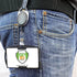 Premium Two Card Plastic Badge Holder - 2 Pack - Vertical or Horizontal - Heavy Duty Retractable Carabiner Clip Badge