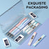 Nicpro 3PCS Pastel Mechanical Pencil Set, 0.5mm with 6 Tubes HB Lead, 3 Erasers, 9 Refills & Case, Aesthetic Supplies