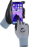 Nitrile Safety Work Gloves, 3 Pairs, Lightweight Touchscreen Utility Gloves for Men and Women (Gray, M)