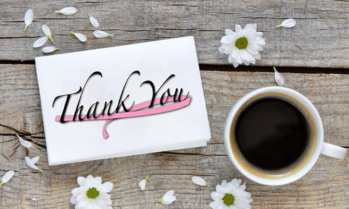 Fundraising For A Cause 12 Pink Ribbon Thank You Note Cards - Breast Cancer Awareness