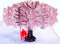 Valentines Day Cards - Pop Up Anniversary Card for Wife, 3D Wedding Birthday Card, Cherry Blossom Swing
