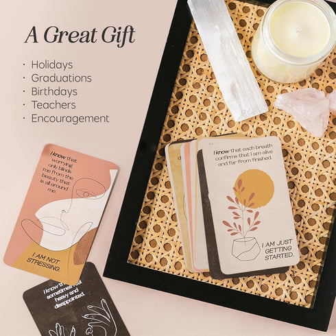 I Know Collection Affirmation Cards | 40 Positive Daily Affirmations for Mindfulness, Inspirational Oracle Deck
