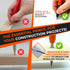 THORVALD 2 Carpenter Pencils Set for Construction - Includes 38 Leads + Sharpener + Finger Grip for Best Marking Tools