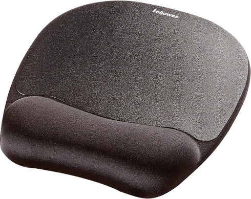 Fellowes (9176501) Memory Foam Mouse Pad/Wrist Rest- Black