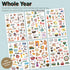 Happy Holiday Seasonal Planner Stickers, 500+ Cute Stickers for Daily Planners, Monthly Events, Journal