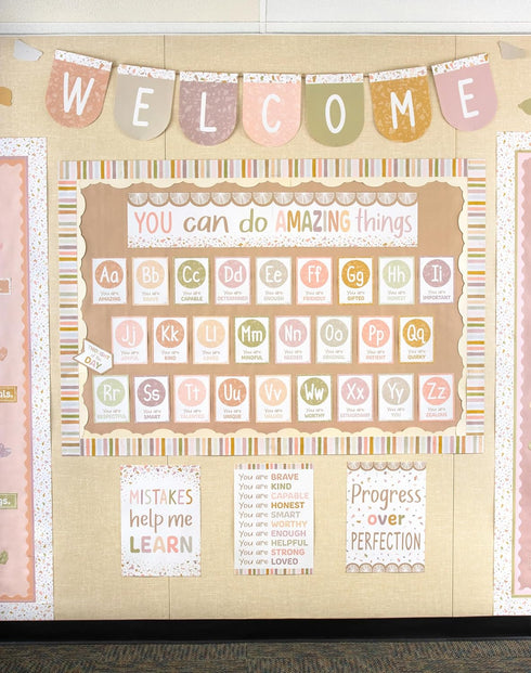Terrazzo Tones Welcome Bunting Bulletin Board, Teacher Created Resources (TCR7200)