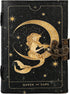 TUZECH Book of Spells Leather Bound Journal, Antique Vintage Grimoire Diary for Witchcraft (Queen of Cups)