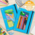 Pencil Pouch for 3 Ring Binder, 2 Pack Zipper Pencil Bags, Sky Blue for Classroom School Office Supplies
