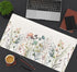 Floral Beige Boho Desk Mat, Large Extend Mouse Pad XXL, Cute Minimalist Flowers Keyboard Mat, Gift for Women