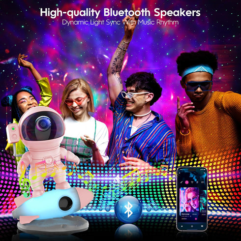 FlyEagle Astronaut Galaxy Projector, Star Nebula Projector with Rocket Lamp, Night Lights LED Star Projectors