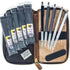 Premium Metal Drawing Mechanical Pencils - Sketching in Leather Pencil Case, 2mm Lead Refills, Kneaded Eraser