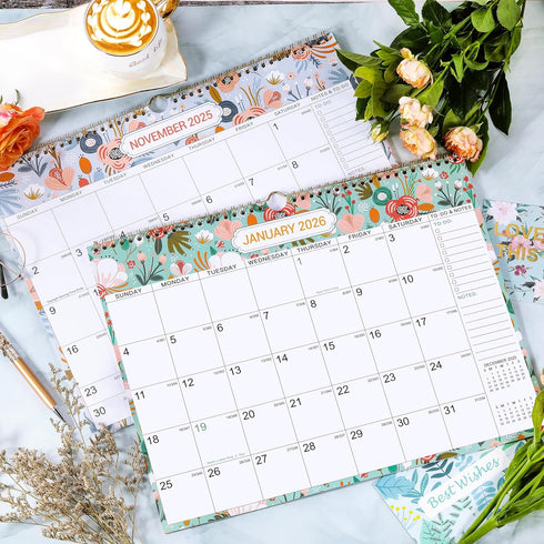Calendar 2026 - 18 Months Wall Calendar from July 2025 to December 2026, 14.8" x 11.4" with Julian Date