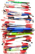 Wholesale Lot of 100 Misprint Ink Pens, Mixed Ball Point Plastic Retractable Pens