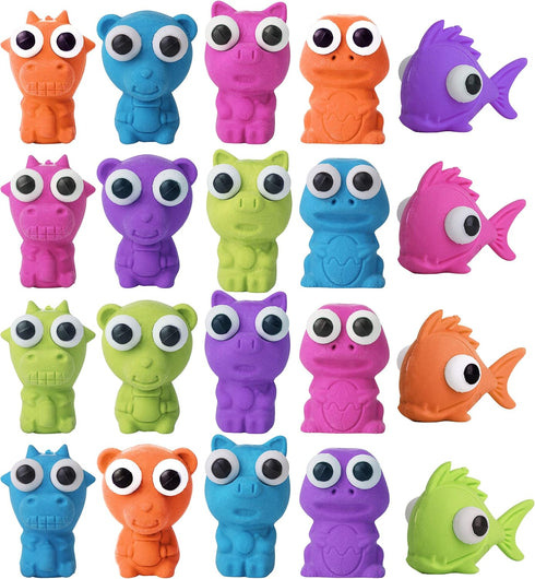 Mr. Pen Cap Erasers, 20 Pack Animal Eraser Caps for Kids, Pencil Erasers, Back to School Supplies