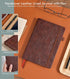 Lined Journal Notebook for Men Women, 200 Numbered Pages Leather Hardcover Journal with Pen, A5 Journaling Notebooks, Thick Paper College Ruled Journals for Writing Work Business 5.75'' X 8.38'' Brown by MemoGem