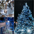YAOZHOU 2Pack 200LED 66Ft 8 Solar Fairy String Lights for Outside, Outdoor Waterproof, Cool White Total Modes Mini Mini