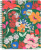ban.do Green Floral Rough Draft Mini Spiral Notebook, 9" x 7", 160 Lined Pages, with Pockets, Superbloom