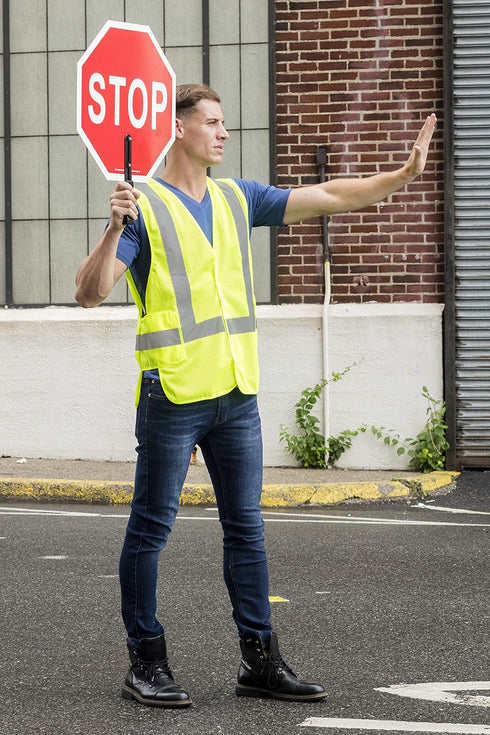 NYOrtho High Visibility Reflective Vest - ANSI/ISEA Class 2 - Sweat-Free Construction Vest - Universal Fit