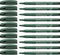 Schneider Topwriter 157 Fiber Tip Pen, 0.8 mm, Green Barrel, Black Ink, Box of 10 Pens