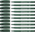 Schneider Topwriter 157 Fiber Tip Pen, 0.8 mm, Green Barrel, Black Ink, Box of 10 Pens
