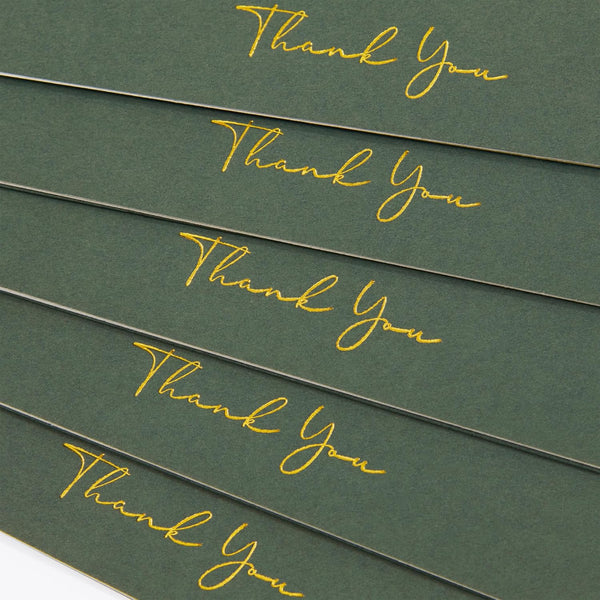 Crisky Green Thank You Cards with Envelopes & Stickers 50 Pack Bridal