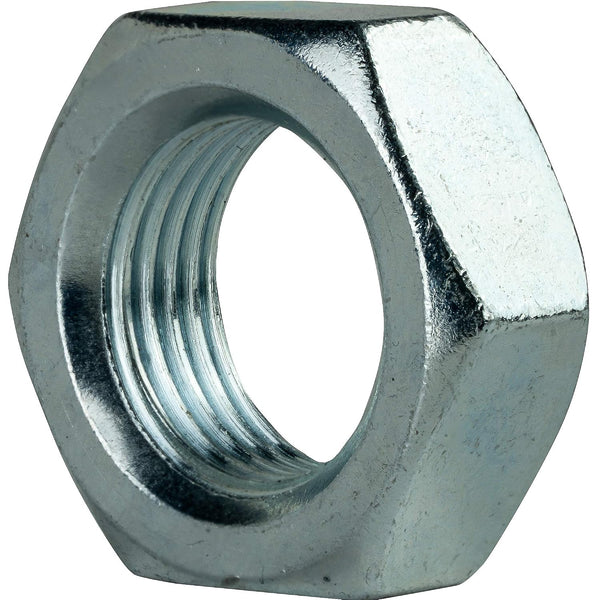 Fastenere 7/8"-9 Thin Hex Jam Nuts, Grade 2 Steel, Electro Zinc Plated Clear