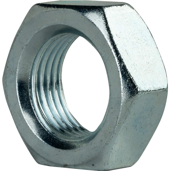 Fastenere 3/4"-10 Thin Hex Jam Nuts, Grade 2 Steel, Electro Zinc Plated Clear