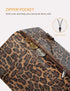 Server Book for Waitress - 5x9 Leopard Magnetic Closure Wallet with Zipper Pocket and Money Pouch